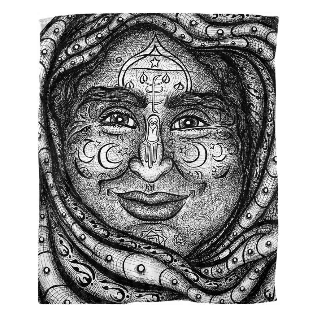 the-wisdom-keeper-of-diplomacy-peace-black-white-fleece-blanket – Wisdom Keepers