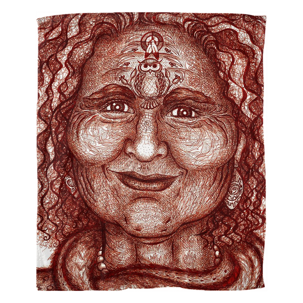 the-wisdom-keeper-of-resourcefulness-wisdom-brown-white-fleece-blanket – Wisdom Keepers
