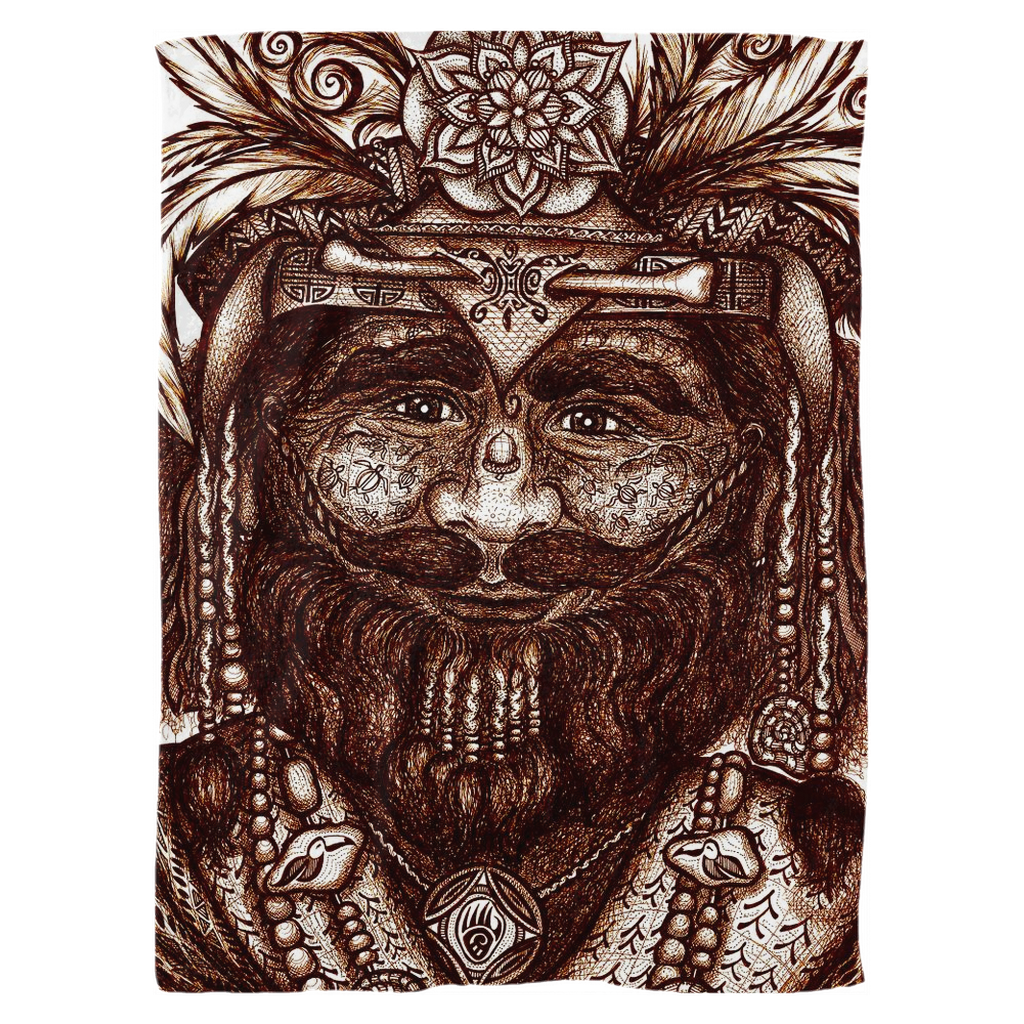 the-wisdom-keeper-of-competence-brown-white-fleece-blanket – Wisdom Keepers