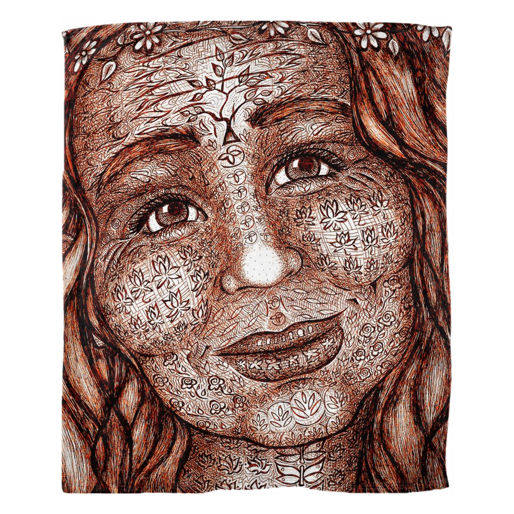 the-wisdom-keeper-of-imagination-brown-white-fleece-blanket – Wisdom Keepers
