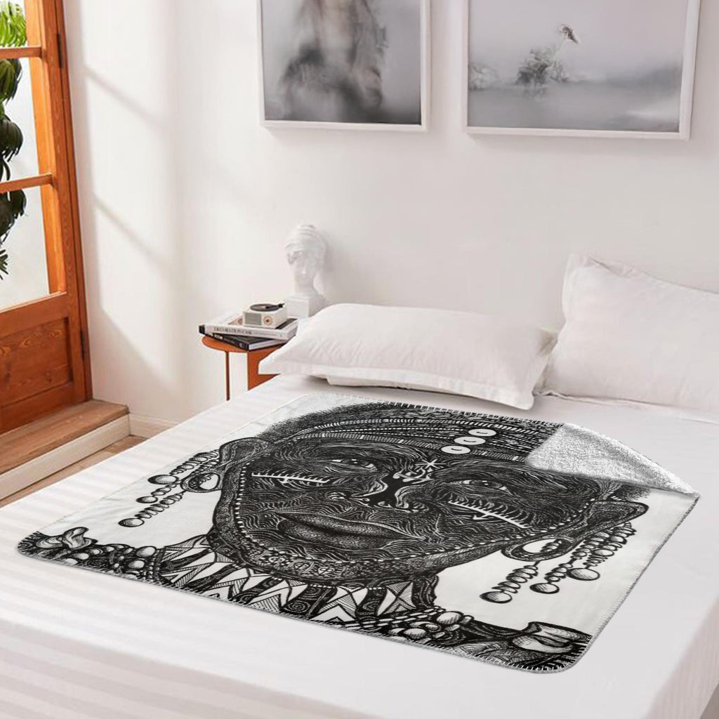 the-wisdom-keeper-of-perseverance-black-white-fleece-sherpa-blanket – Wisdom Keepers