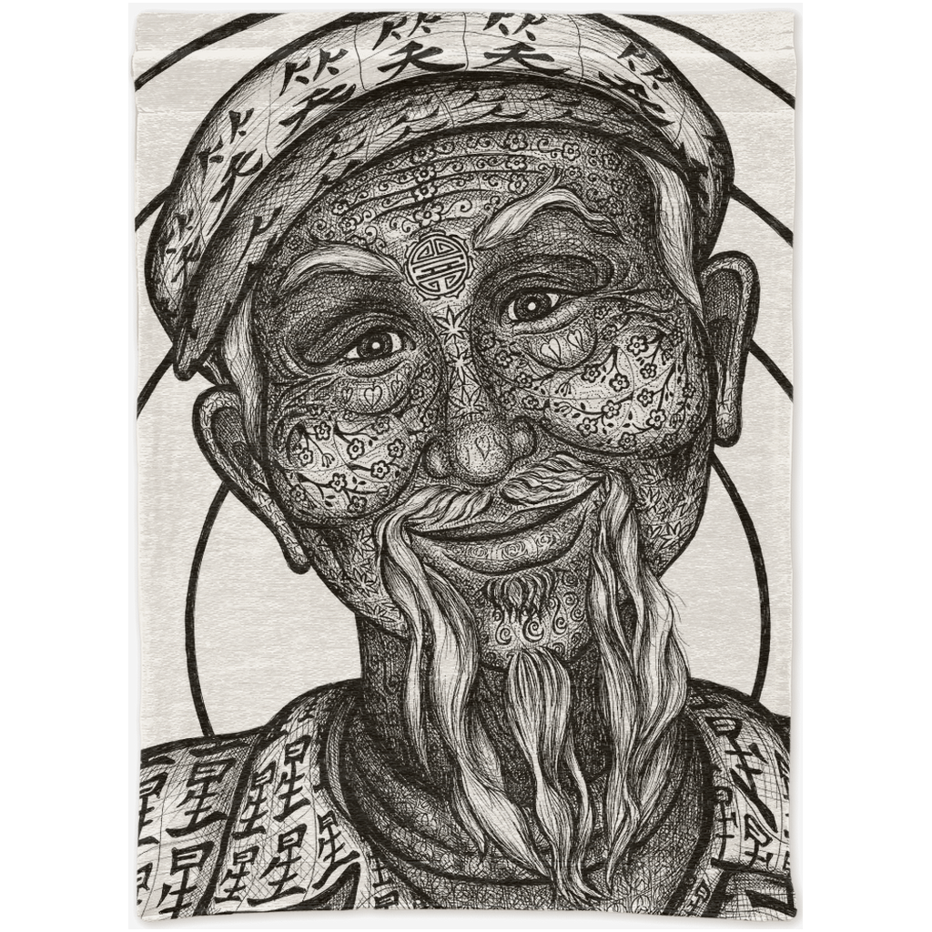 the-wisdom-keeper-of-patience-black-white-woven-tapestry – Wisdom Keepers