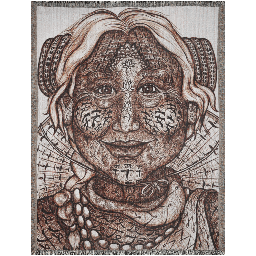 the-wisdom-keeper-of-inspiration-brown-white-woven-blanket – Wisdom Keepers