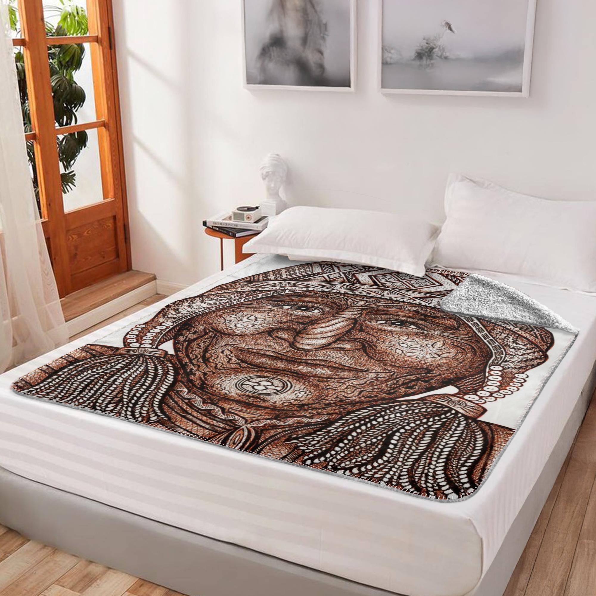 the-wisdom-keeper-of-preservation-brown-white-fleece-sherpa-blanket – Wisdom Keepers