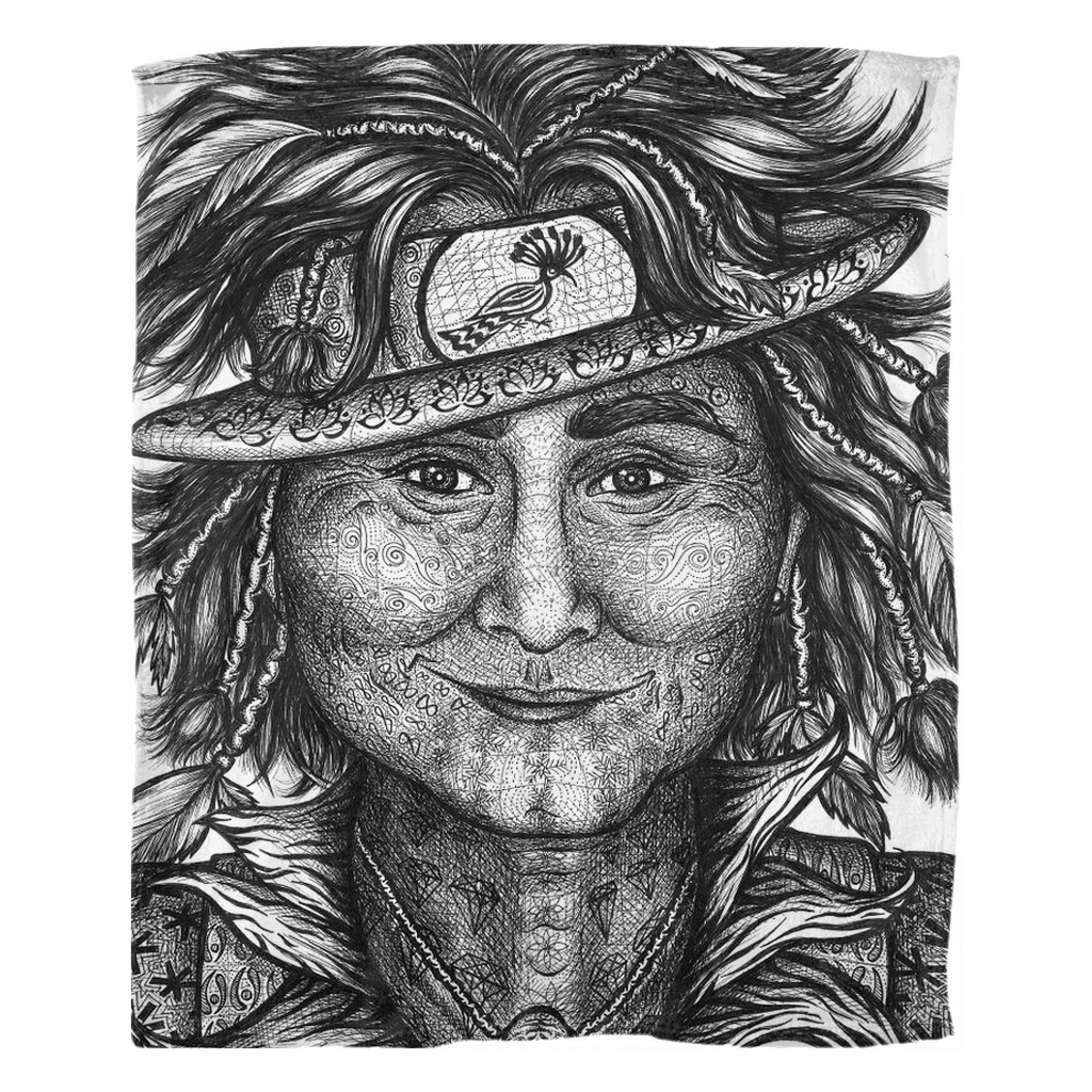 the-wisdom-keeper-of-integrity-black-white-fleece-blanket – Wisdom Keepers