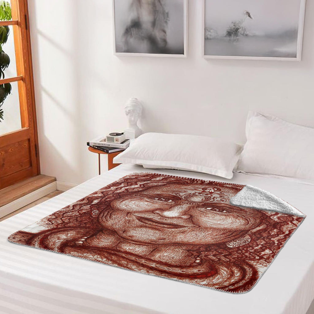 the-wisdom-keeper-of-resourcefulness-wisdom-brown-white-fleece-sherpa-blanket – Wisdom Keepers