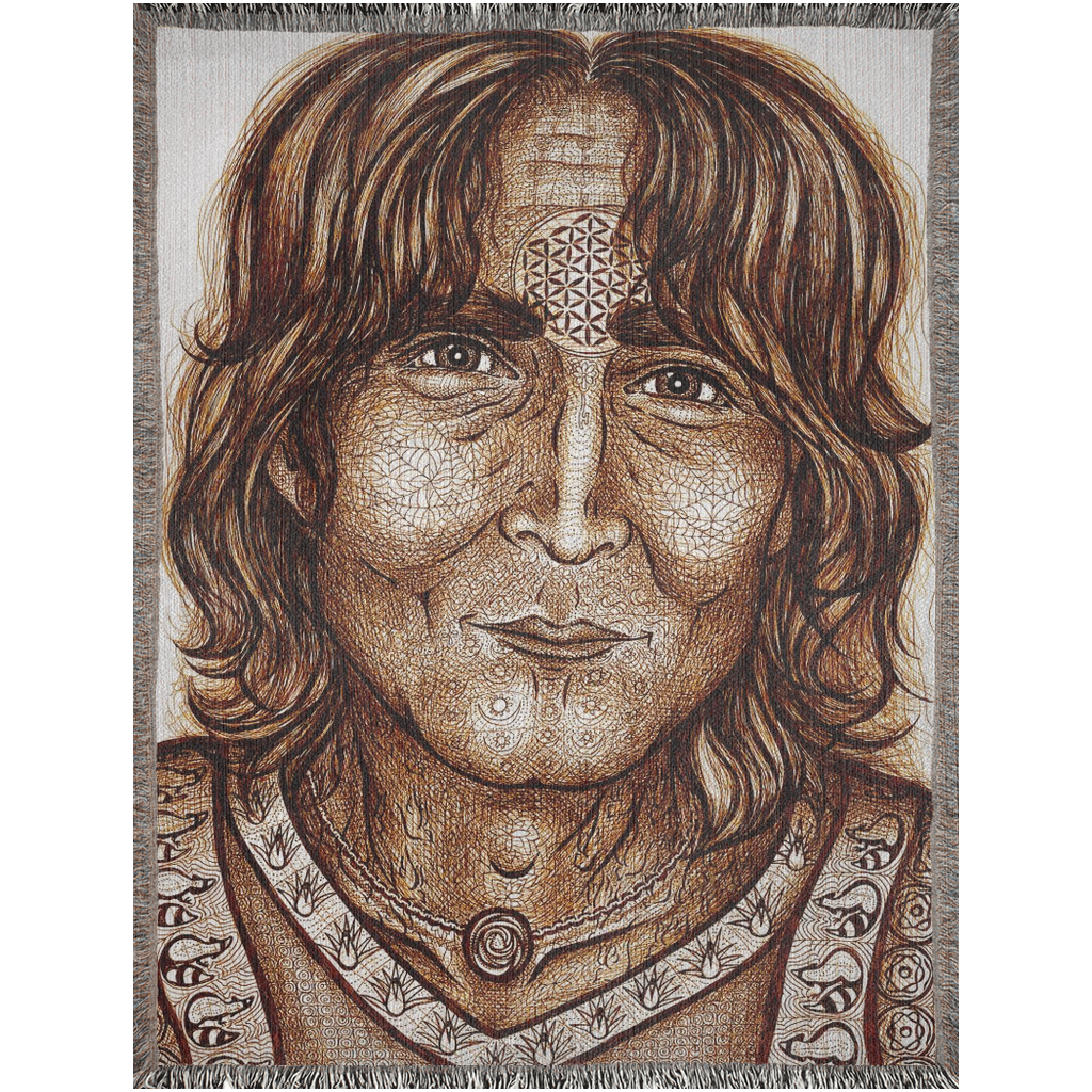 the-wisdom-keeper-of-equilibrium-harmony-brown-white-woven-blanket – Wisdom Keepers
