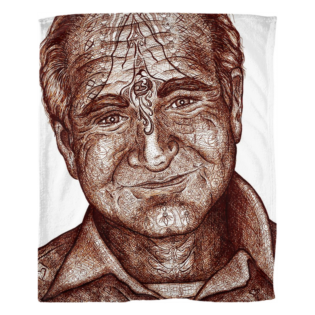 the-wisdom-keeper-of-lightness-brown-white-fleece-blanket – Wisdom Keepers