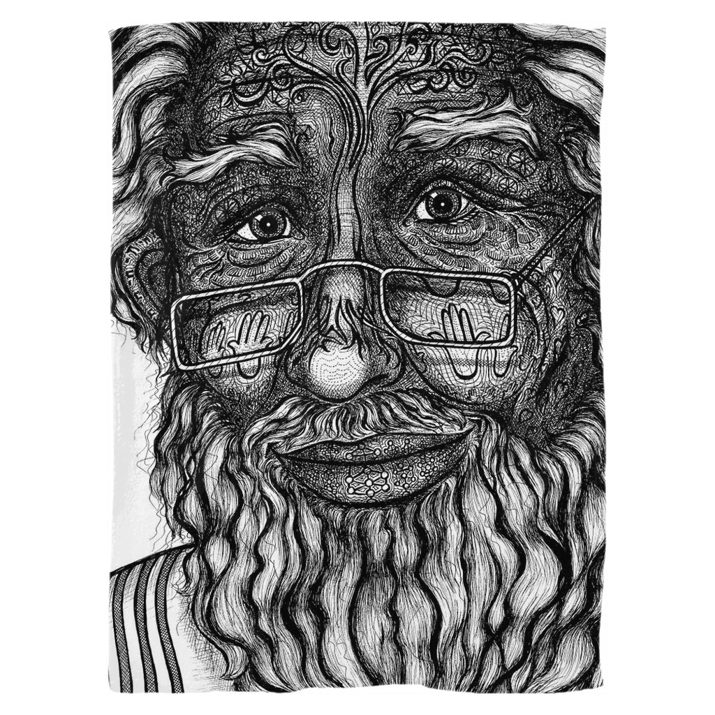 the-wisdom-keeper-of-omniscience-black-white-fleece-blanket – Wisdom Keepers