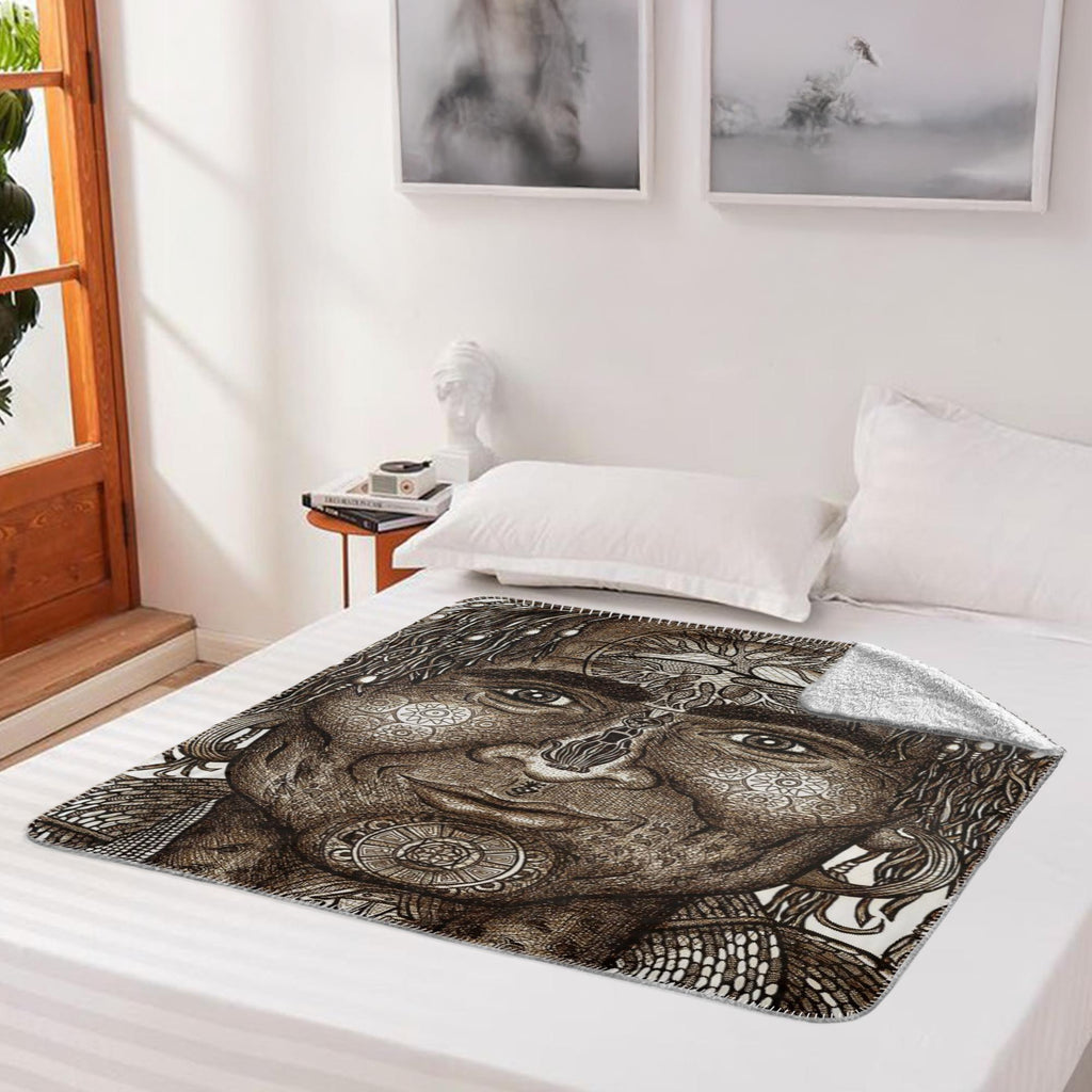 the-wisdom-keeper-of-resolve-brown-white-fleece-sherpa-blanket – Wisdom Keepers
