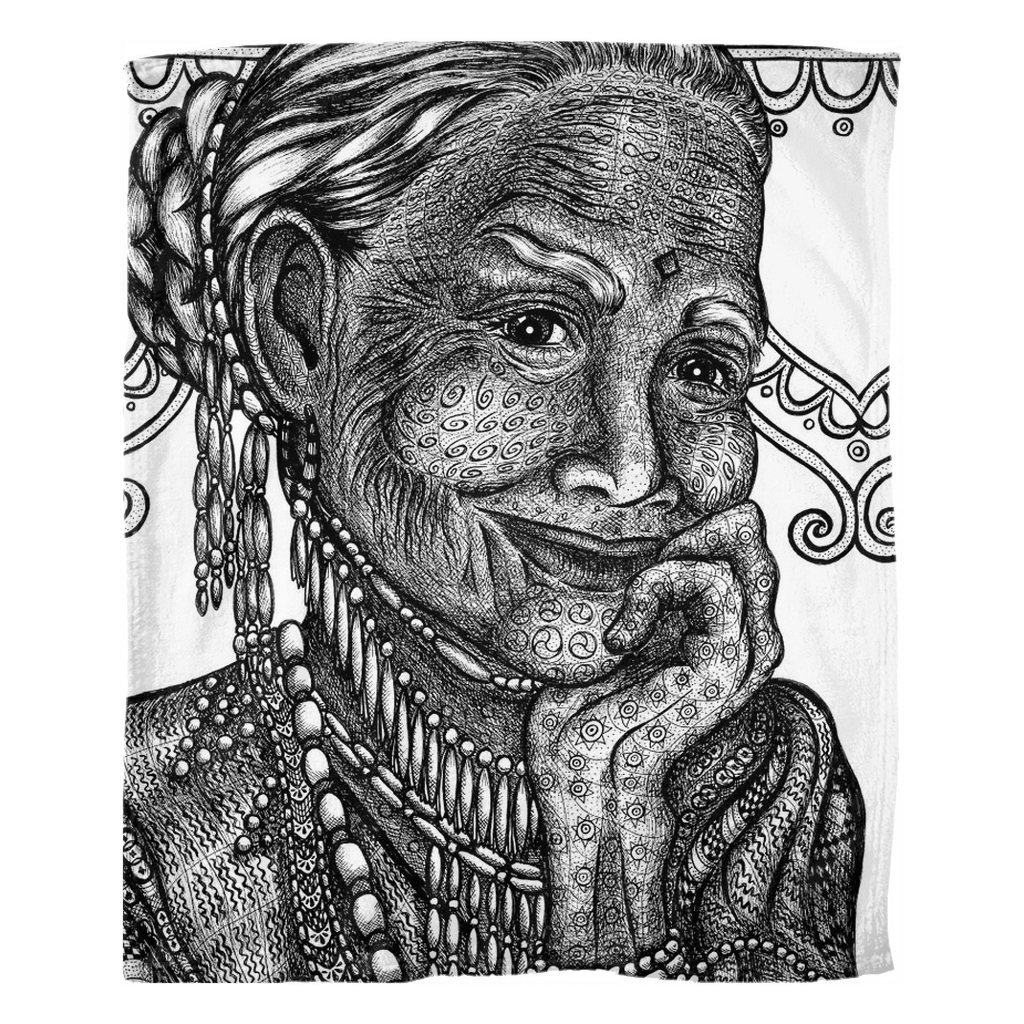the-wisdom-keeper-of-understanding-forgiveness-black-white-fleece-blanket – Wisdom Keepers