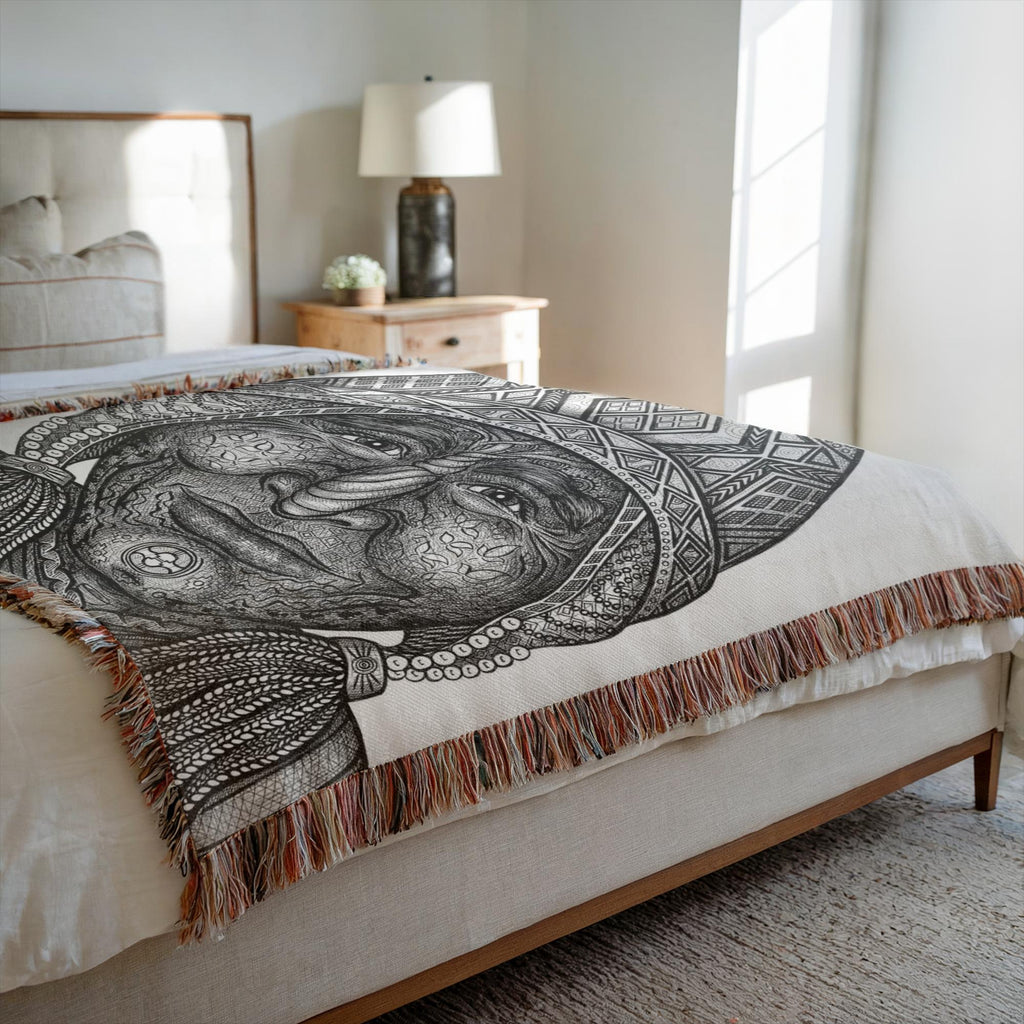 the-wisdom-keeper-of-preservation-black-white-woven-blanket – Wisdom Keepers