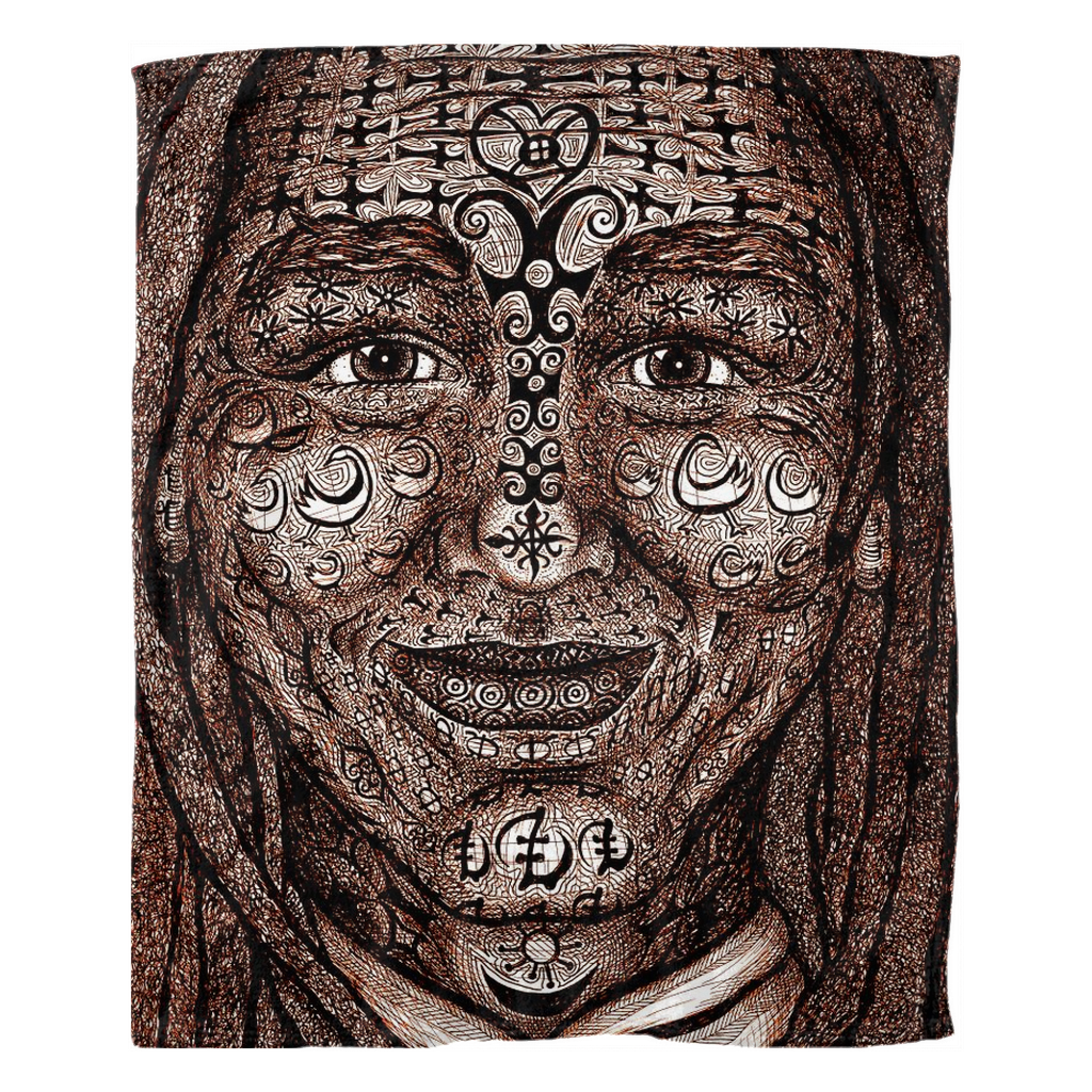 the-wisdom-keeper-of-dynamism-brown-white-fleece-blanket – Wisdom Keepers