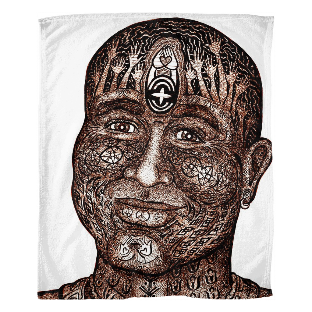 the-wisdom-keeper-of-humanity-brown-white-fleece-blanket – Wisdom Keepers
