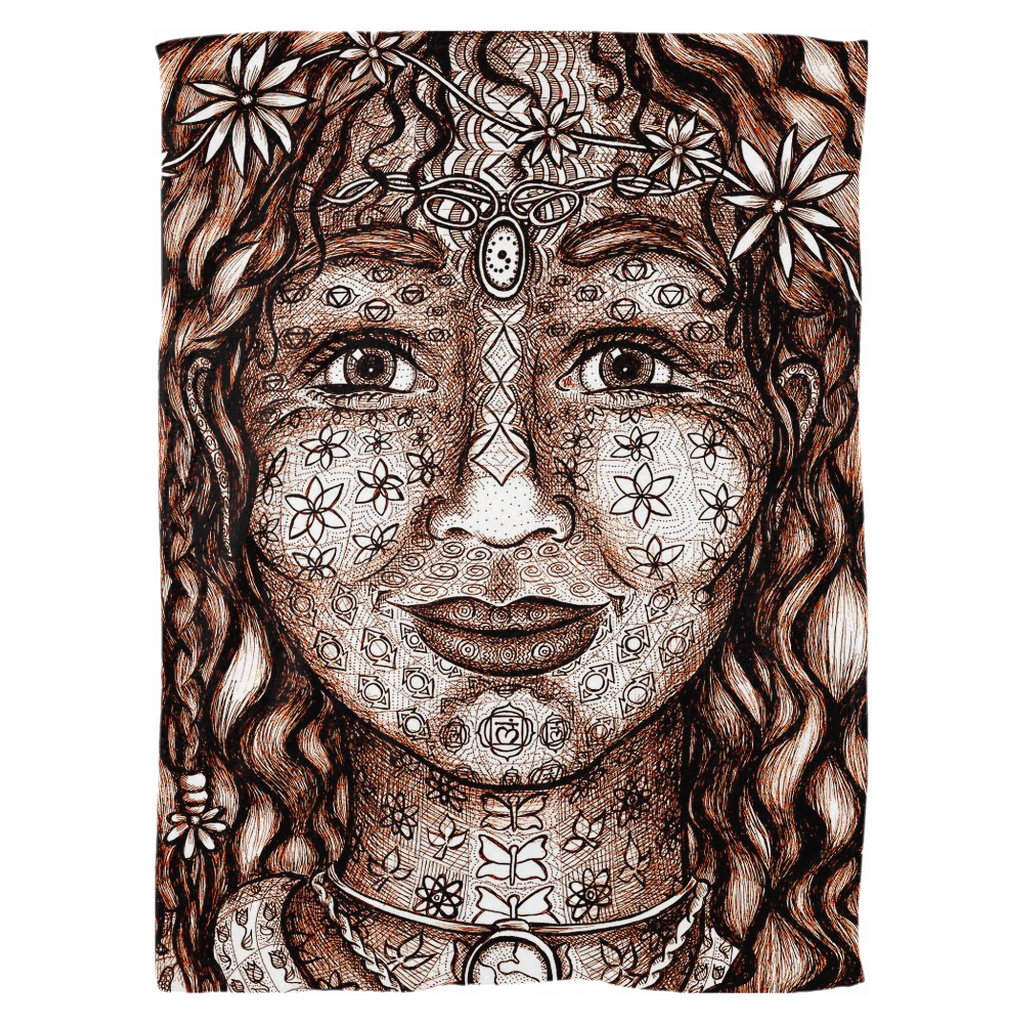 the-wisdom-keeper-of-magnetism-brown-white-fleece-blanket – Wisdom Keepers