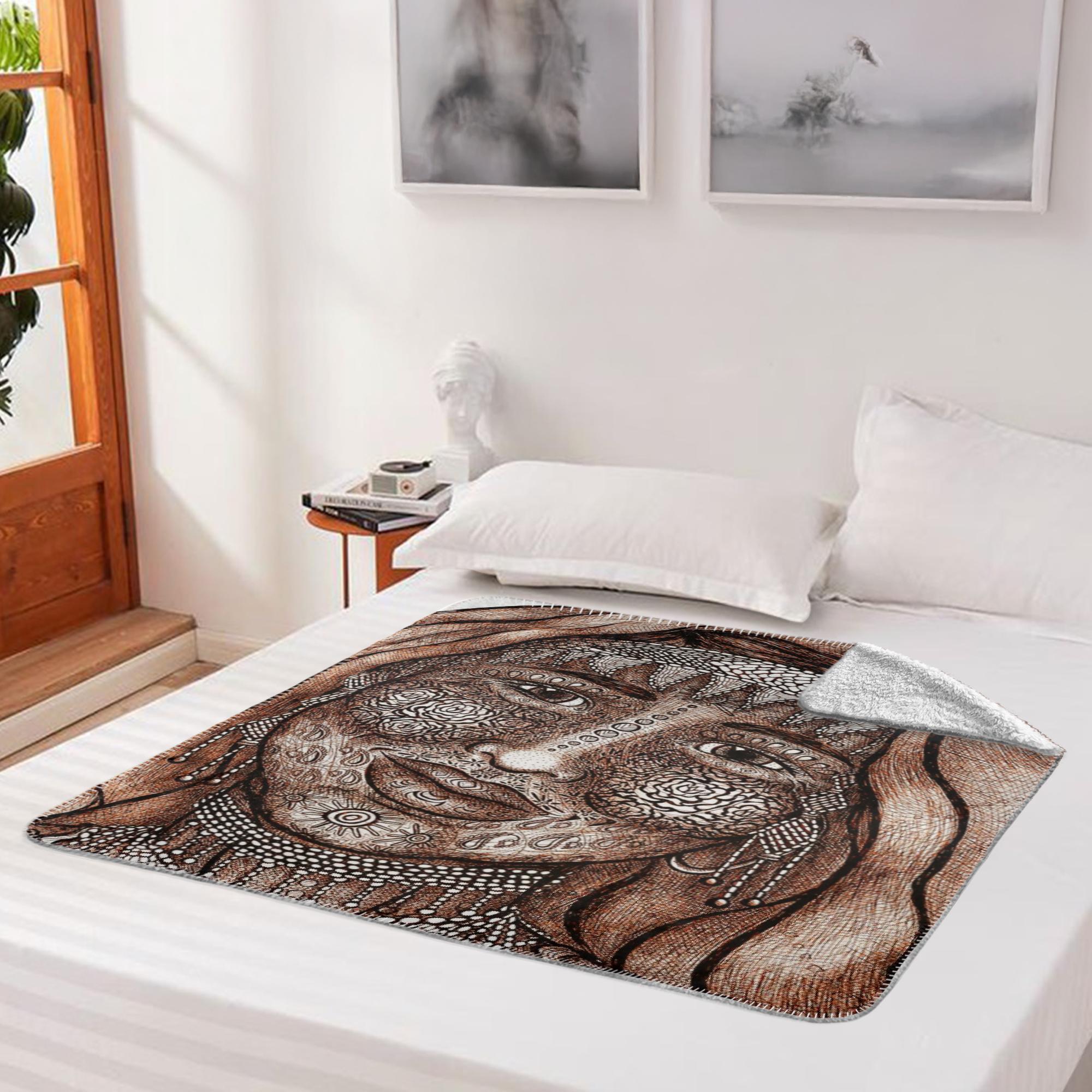 the-wisdom-keeper-of-empathy-brown-white-fleece-sherpa-blanket – Wisdom Keepers