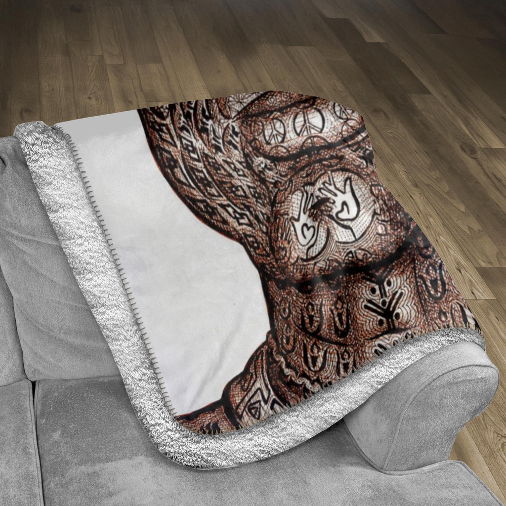 the-wisdom-keeper-of-humanity-brown-white-fleece-sherpa-blanket – Wisdom Keepers