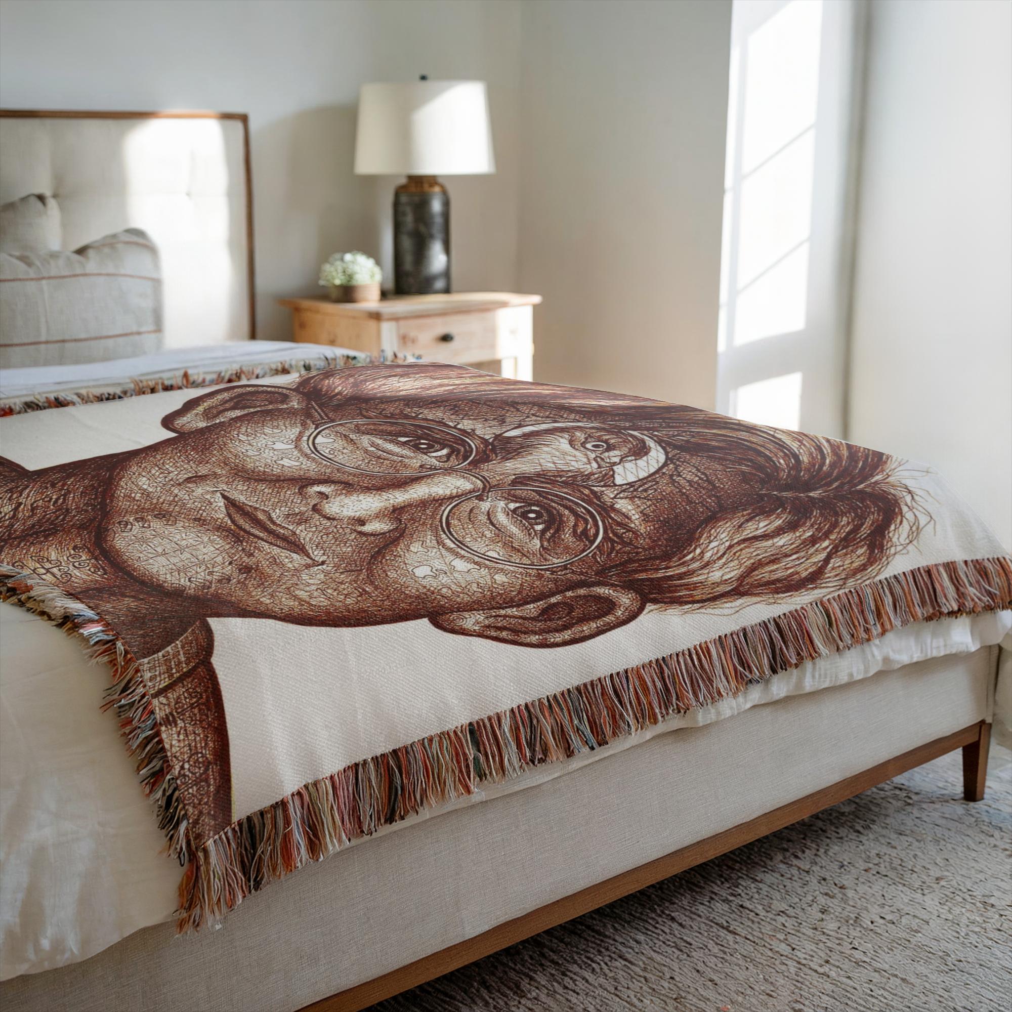the-wisdom-keeper-of-insight-brown-white-woven-blanket – Wisdom Keepers