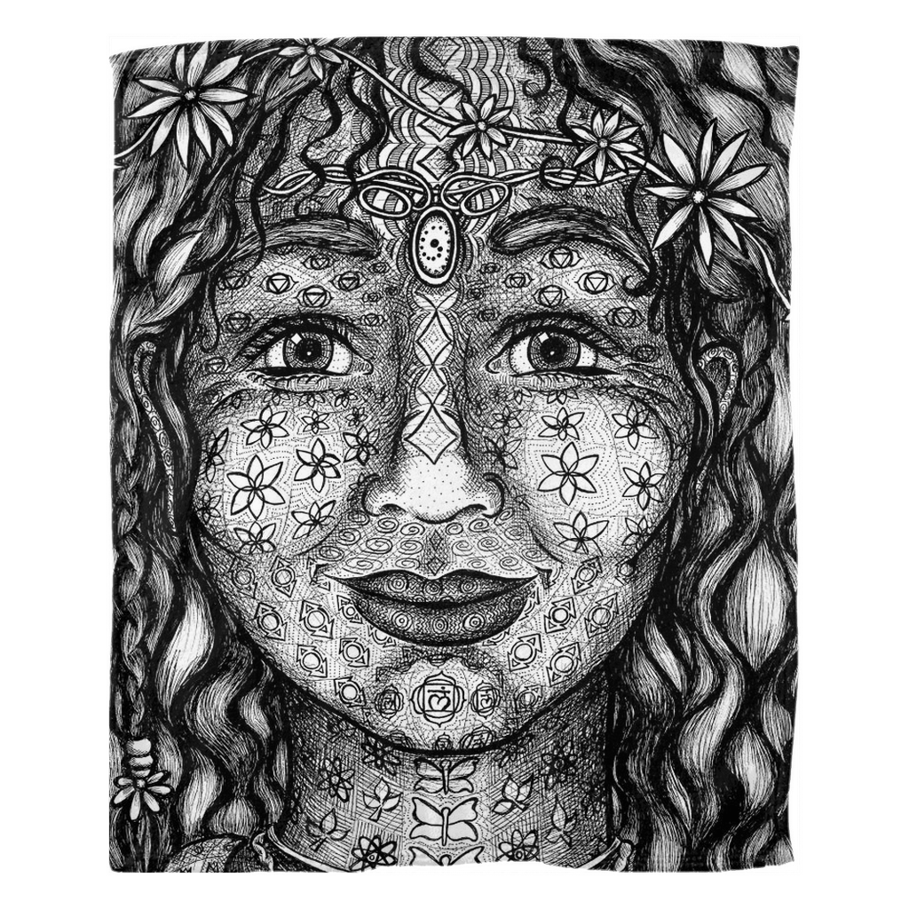 the-wisdom-keeper-of-magnetism-black-white-fleece-blanket – Wisdom Keepers