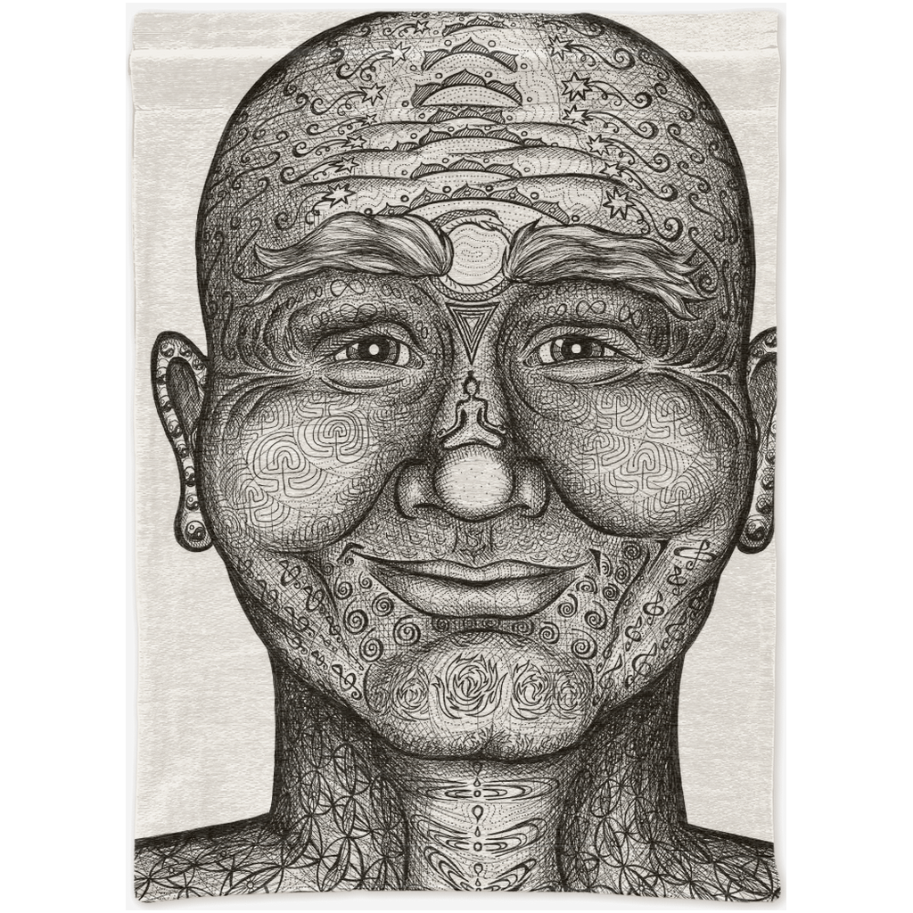 the-wisdom-keeper-of-non-attachment-celebration-black-white-woven-tapestry – Wisdom Keepers