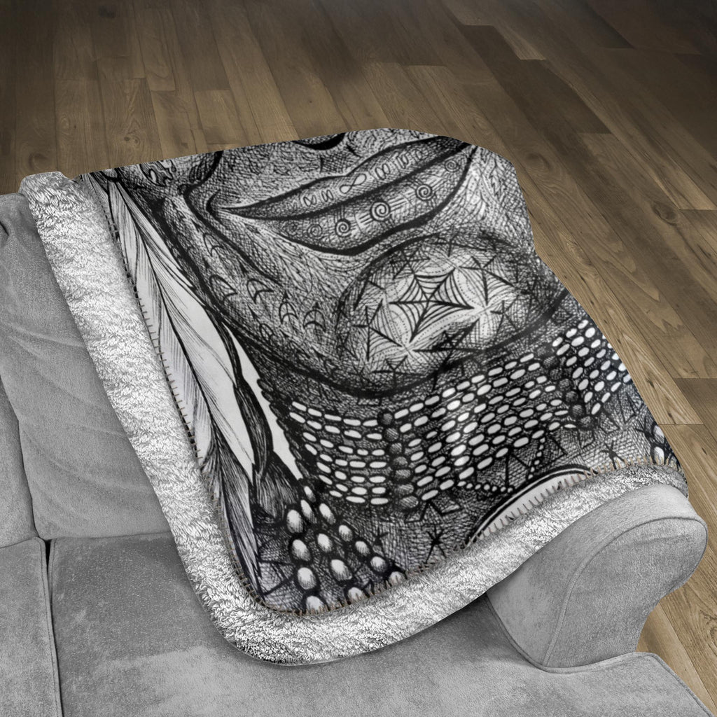 the-wisdom-keeper-of-leadership-black-white-fleece-sherpa-blanket – Wisdom Keepers
