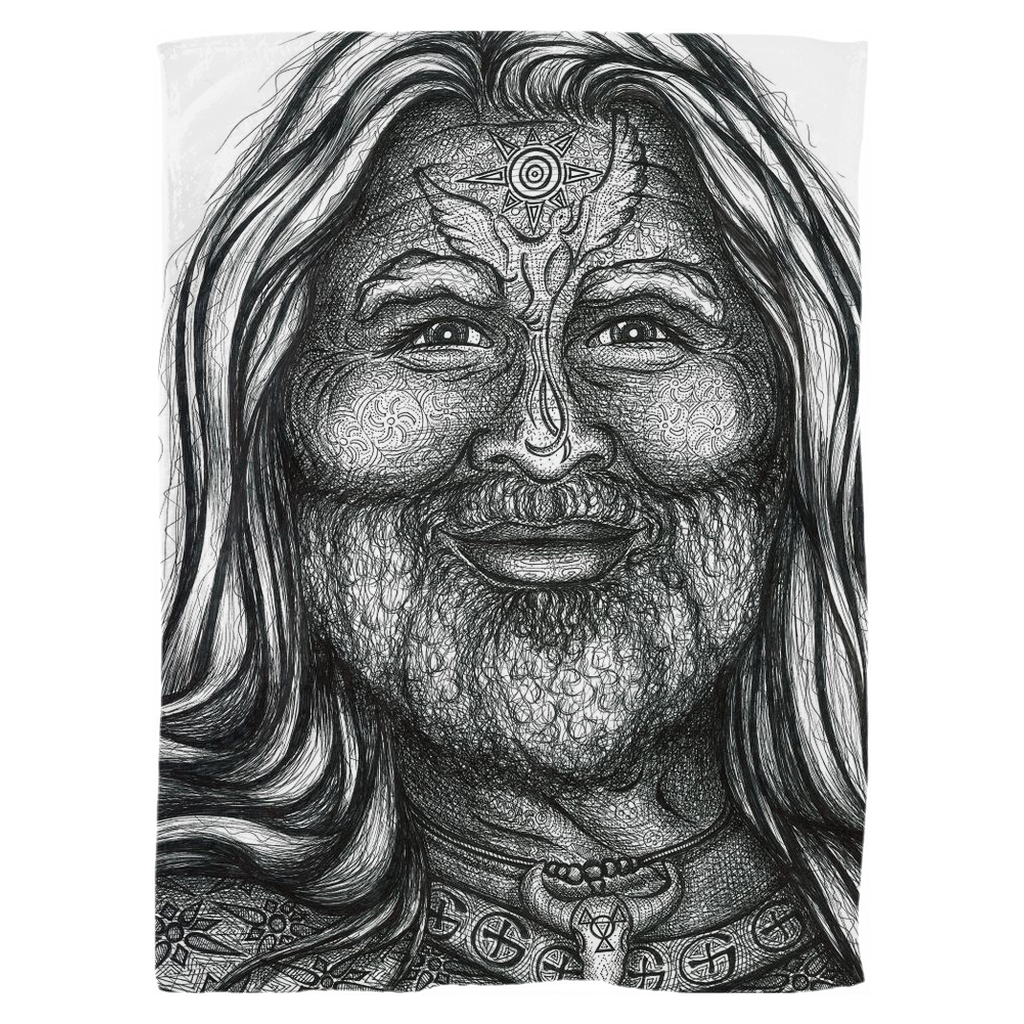 the-wisdom-keeper-of-adventure-black-white-fleece-blanket – Wisdom Keepers