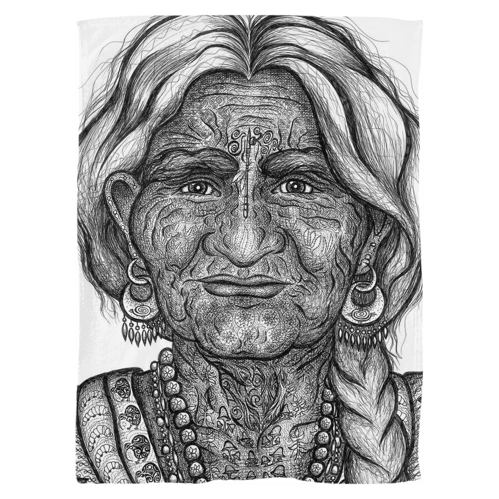 WK7_Black_White_Fleece_Blanket_60x80