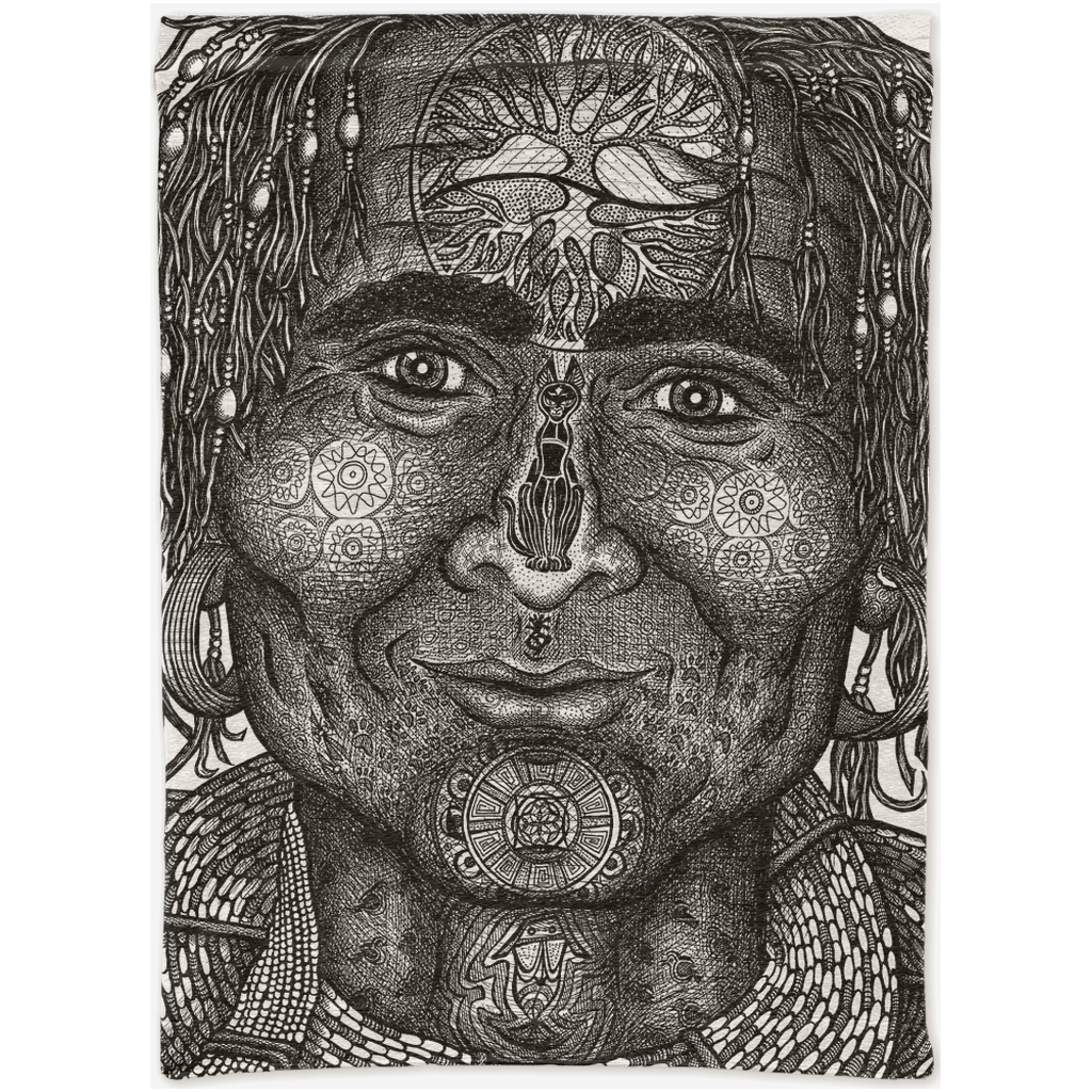 the-wisdom-keeper-of-resolve-black-white-woven-tapestry – Wisdom Keepers