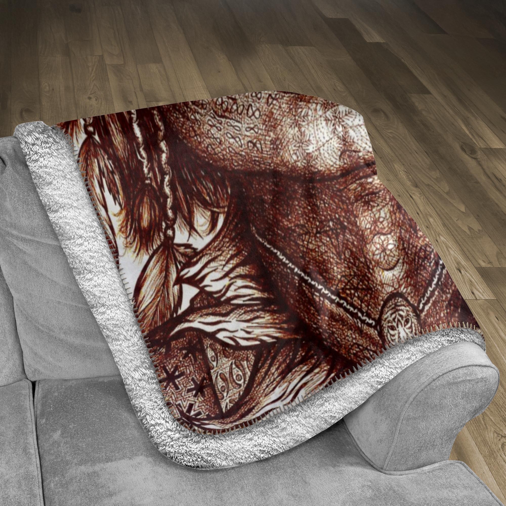 the-wisdom-keeper-of-integrity-brown-white-fleece-sherpa-blanket – Wisdom Keepers
