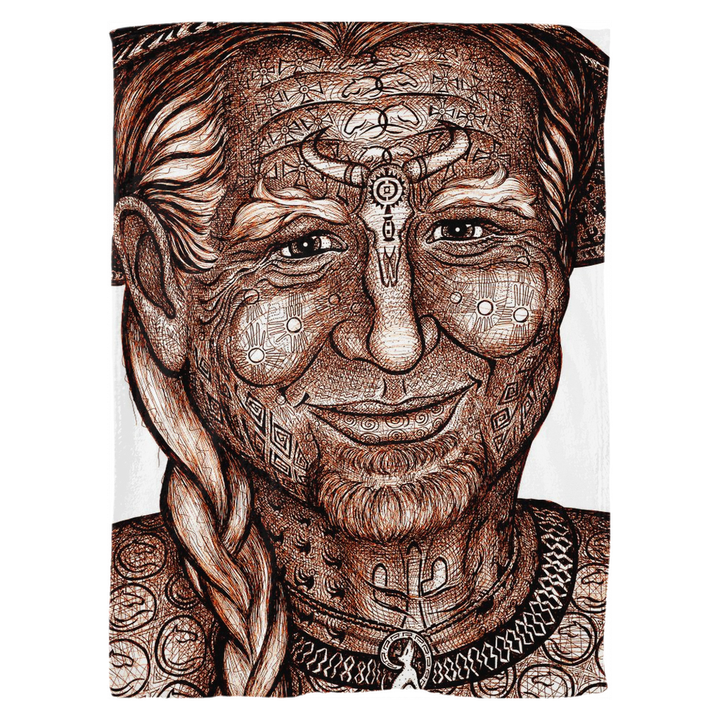 the-wisdom-keeper-of-teamwork-brown-white-fleece-blanket – Wisdom Keepers
