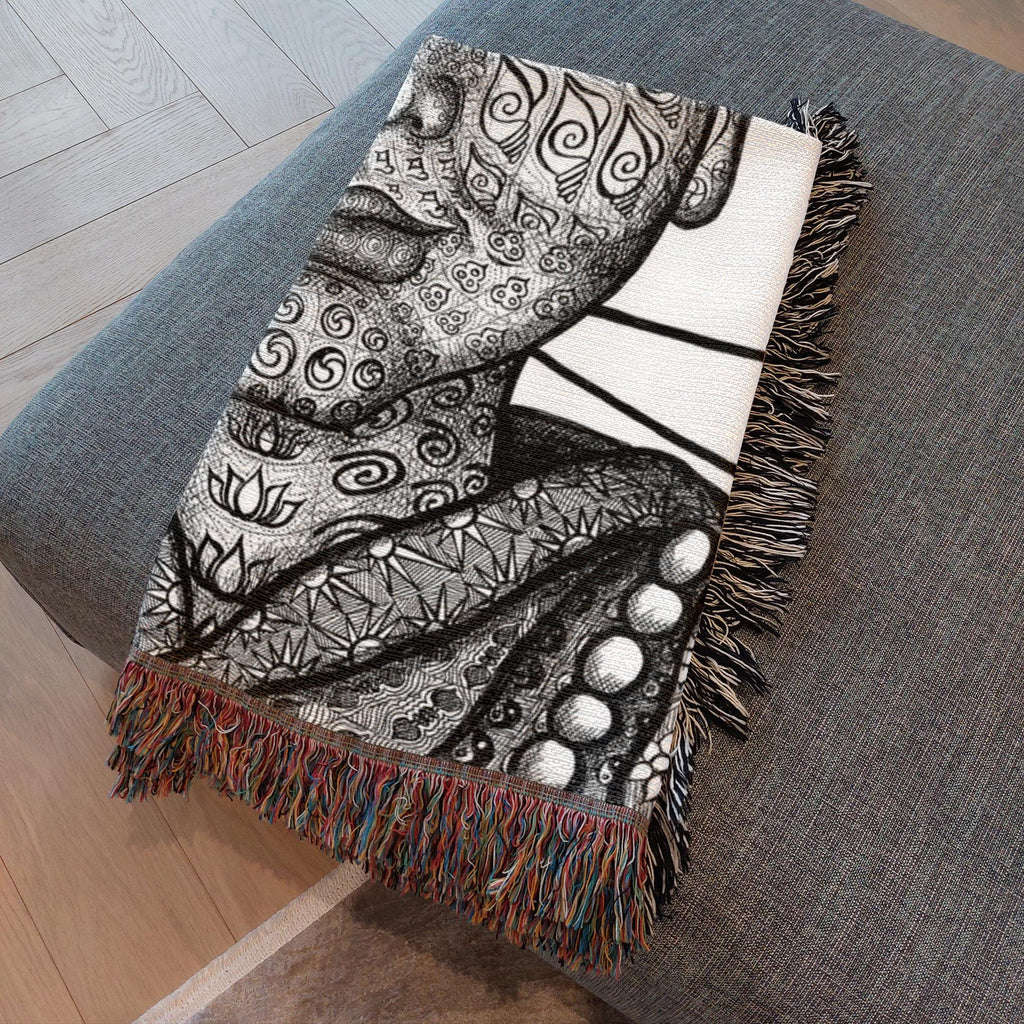 the-wisdom-keeper-of-initiative-awakening-black-white-woven-blanket – Wisdom Keepers