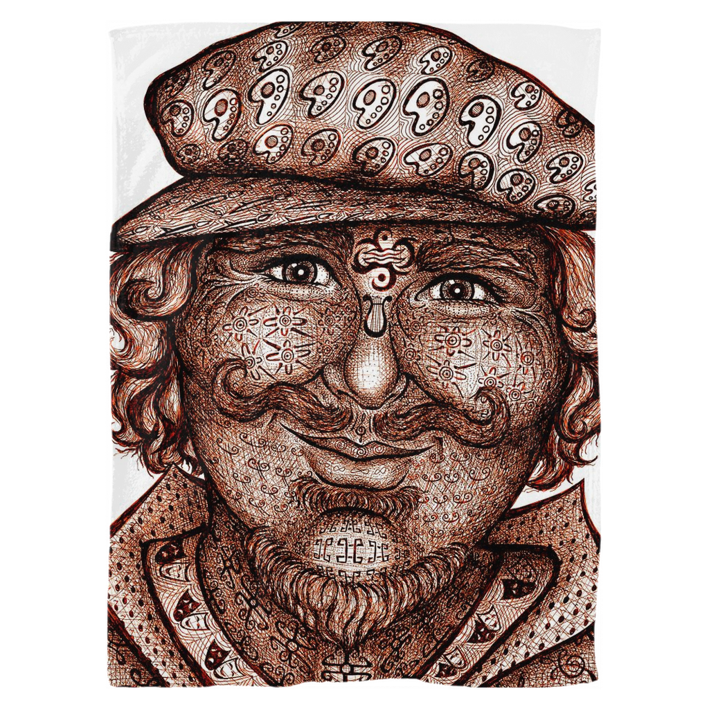 the-wisdom-keeper-of-artfulness-brown-white-fleece-blanket – Wisdom Keepers