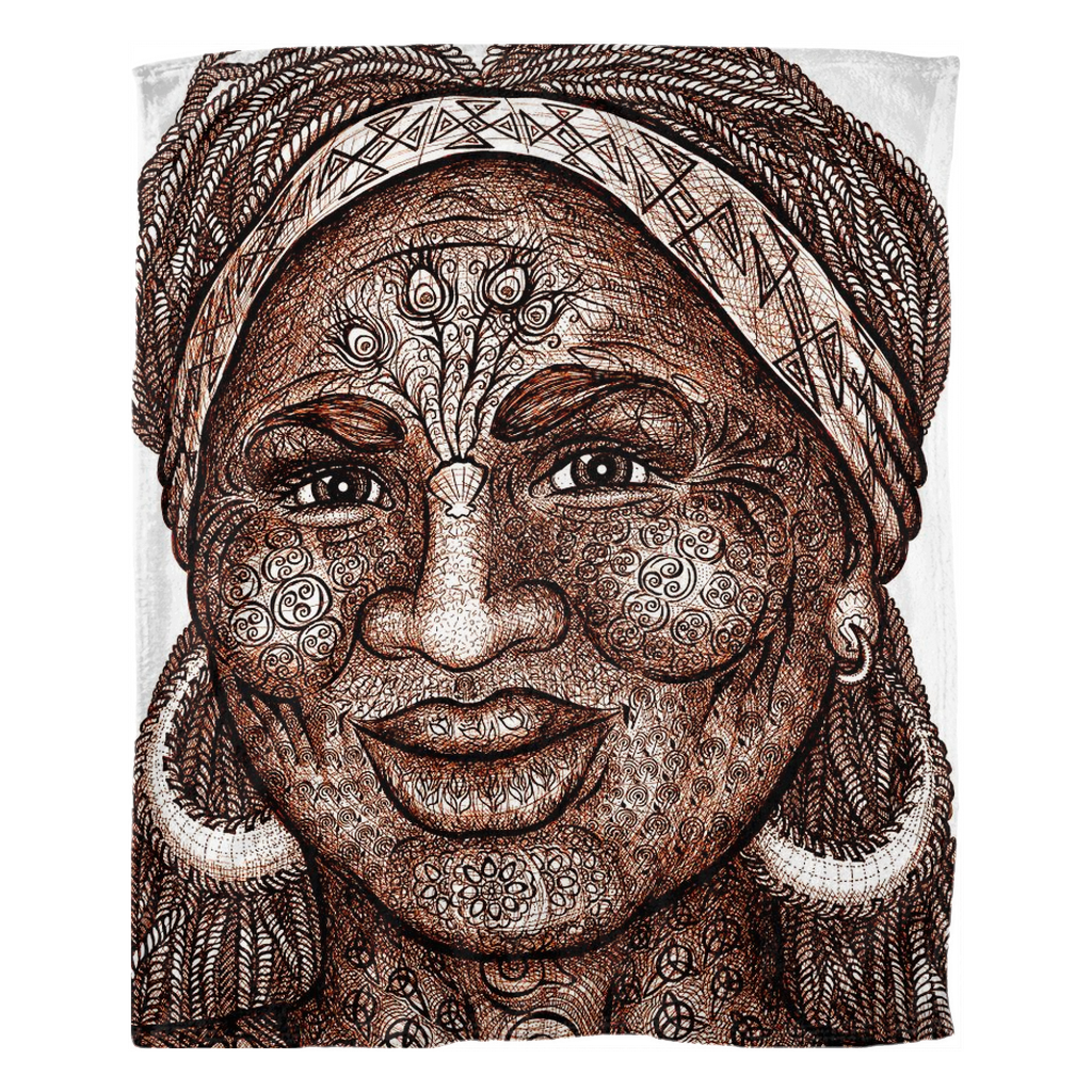 WK8_Brown_White_Fleece_Blanket_50x60