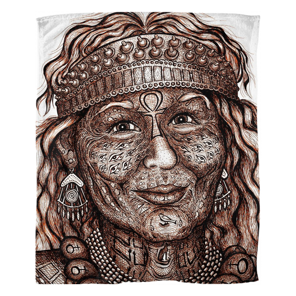 the-wisdom-keeper-of-anticipation-emanation-brown-white-fleece-blanket – Wisdom Keepers