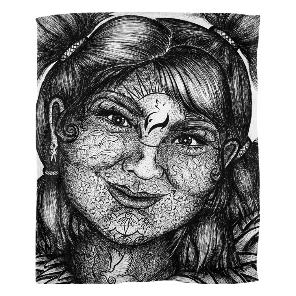 the-wisdom-keeper-of-idealism-black-white-fleece-blanket – Wisdom Keepers