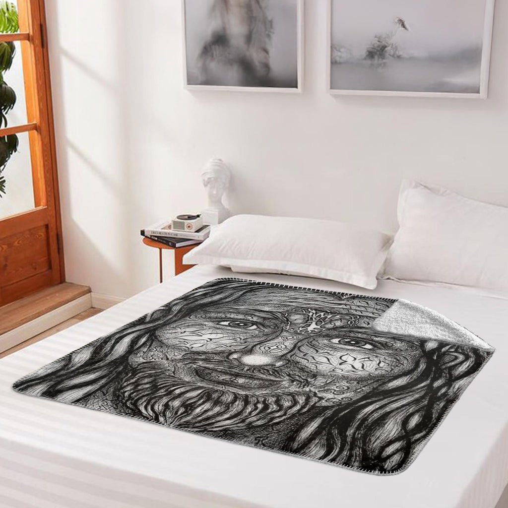 the-wisdom-keeper-of-authority-black-white-fleece-sherpa-blanket – Wisdom Keepers