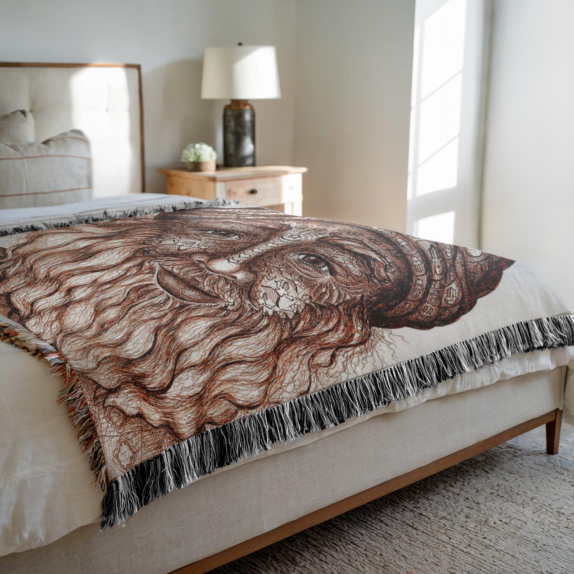 the-wisdom-keeper-of-acceptance-brown-white-woven-blanket – Wisdom Keepers