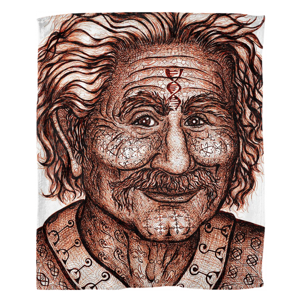 the-wisdom-keeper-of-invention-brown-white-fleece-blanket – Wisdom Keepers
