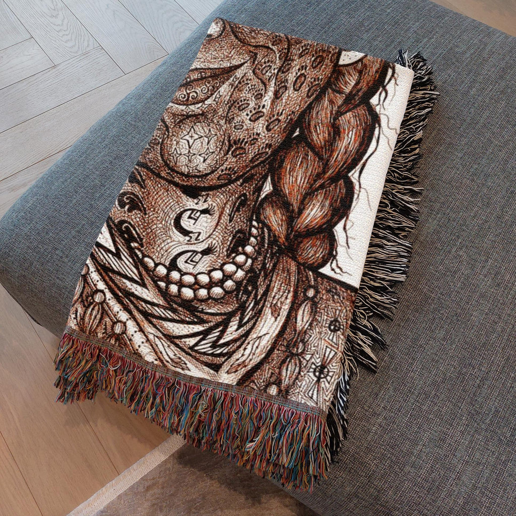 the-wisdom-keeper-of-altruism-brown-white-woven-blanket – Wisdom Keepers