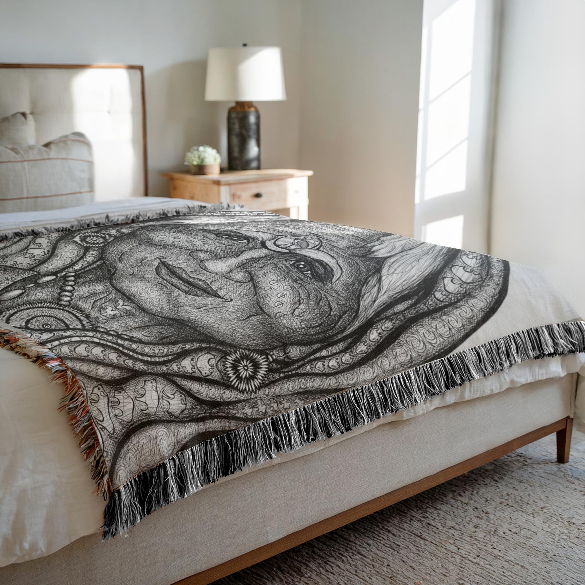 the-wisdom-keeper-of-synergy-communion-black-white-woven-blanket – Wisdom Keepers