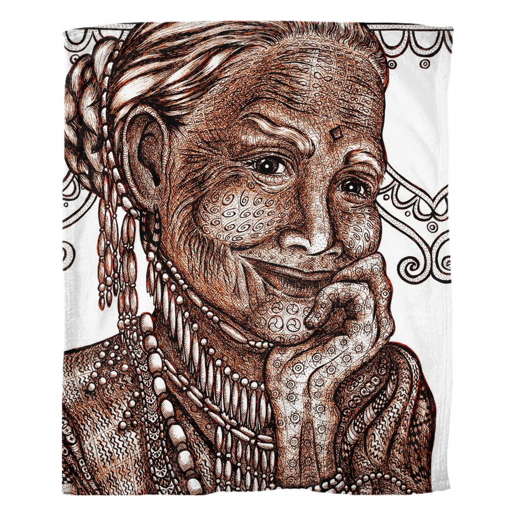 the-wisdom-keeper-of-understanding-forgiveness-brown-white-fleece-blanket – Wisdom Keepers