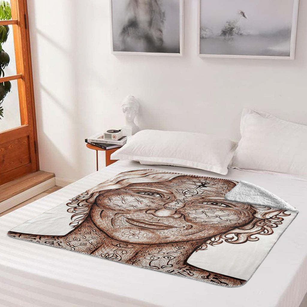 the-wisdom-keeper-of-precision-impeccability-brown-white-fleece-sherpa-blanket – Wisdom Keepers