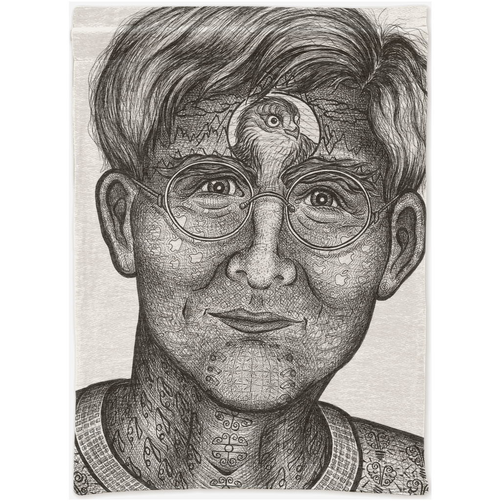 the-wisdom-keeper-of-insight-black-white-woven-tapestry – Wisdom Keepers