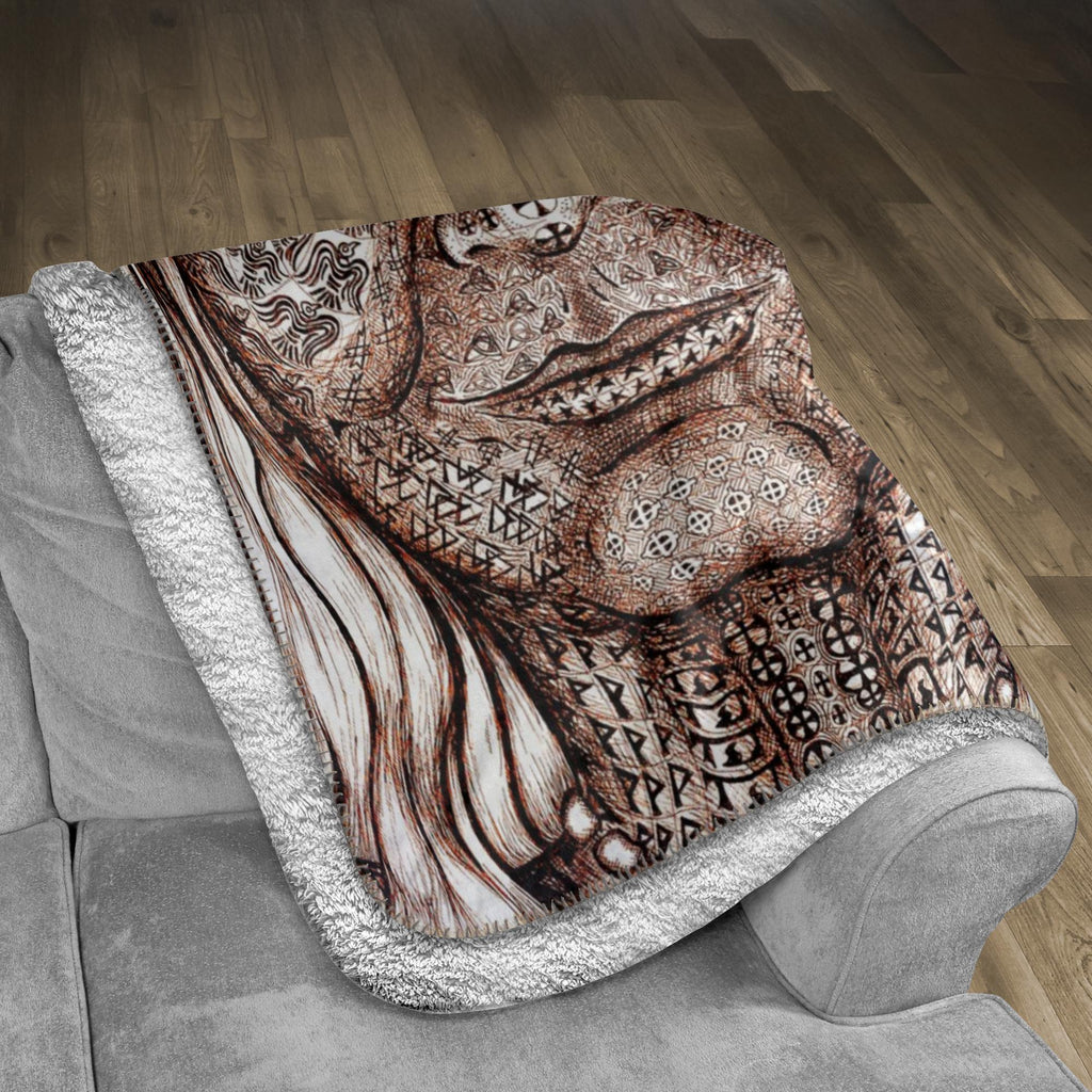the-wisdom-keeper-of-transmutation-brown-white-fleece-sherpa-blanket – Wisdom Keepers