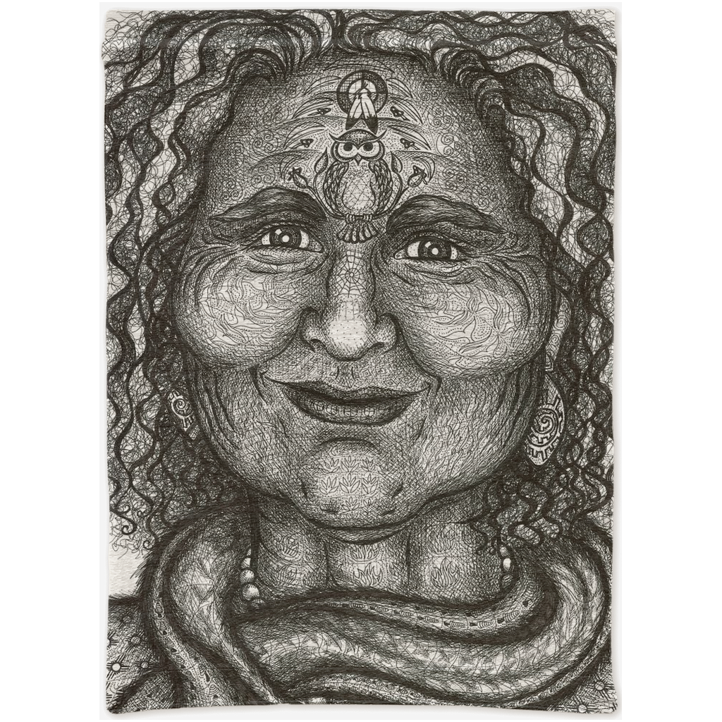 the-wisdom-keeper-of-resourcefulness-wisdom-black-white-woven-tapestry – Wisdom Keepers