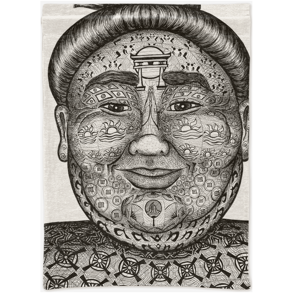 the-wisdom-keeper-of-strength-black-white-woven-tapestry – Wisdom Keepers