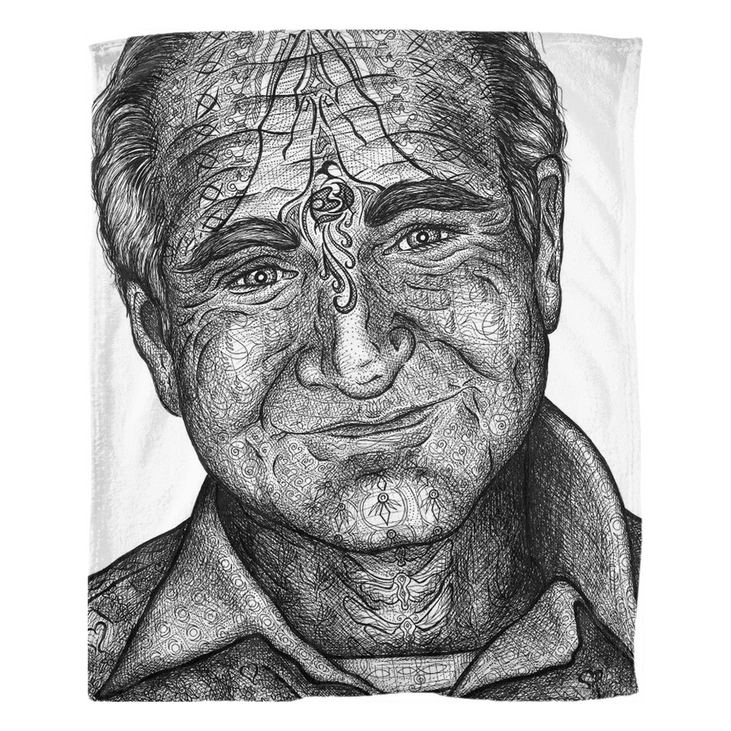 the-wisdom-keeper-of-lightness-black-white-fleece-blanket – Wisdom Keepers
