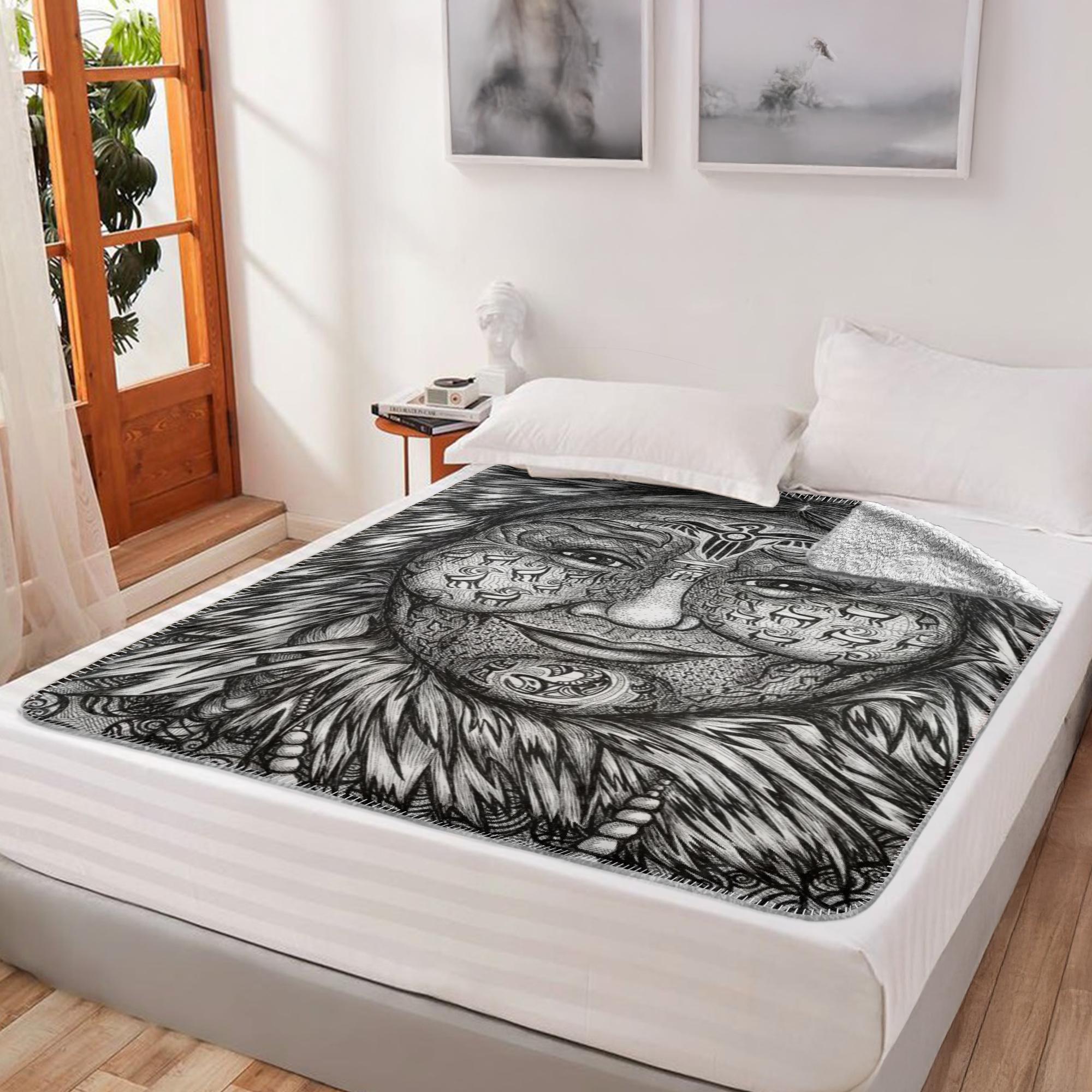 the-wisdom-keeper-of-expansion-superabundance-black-white-fleece-sherpa-blanket – Wisdom Keepers
