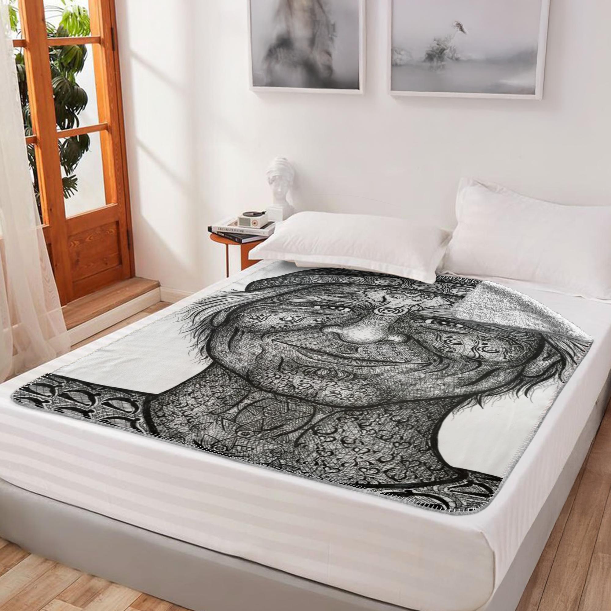 the-wisdom-keeper-of-inquiry-truth-black-white-fleece-sherpa-blanket – Wisdom Keepers