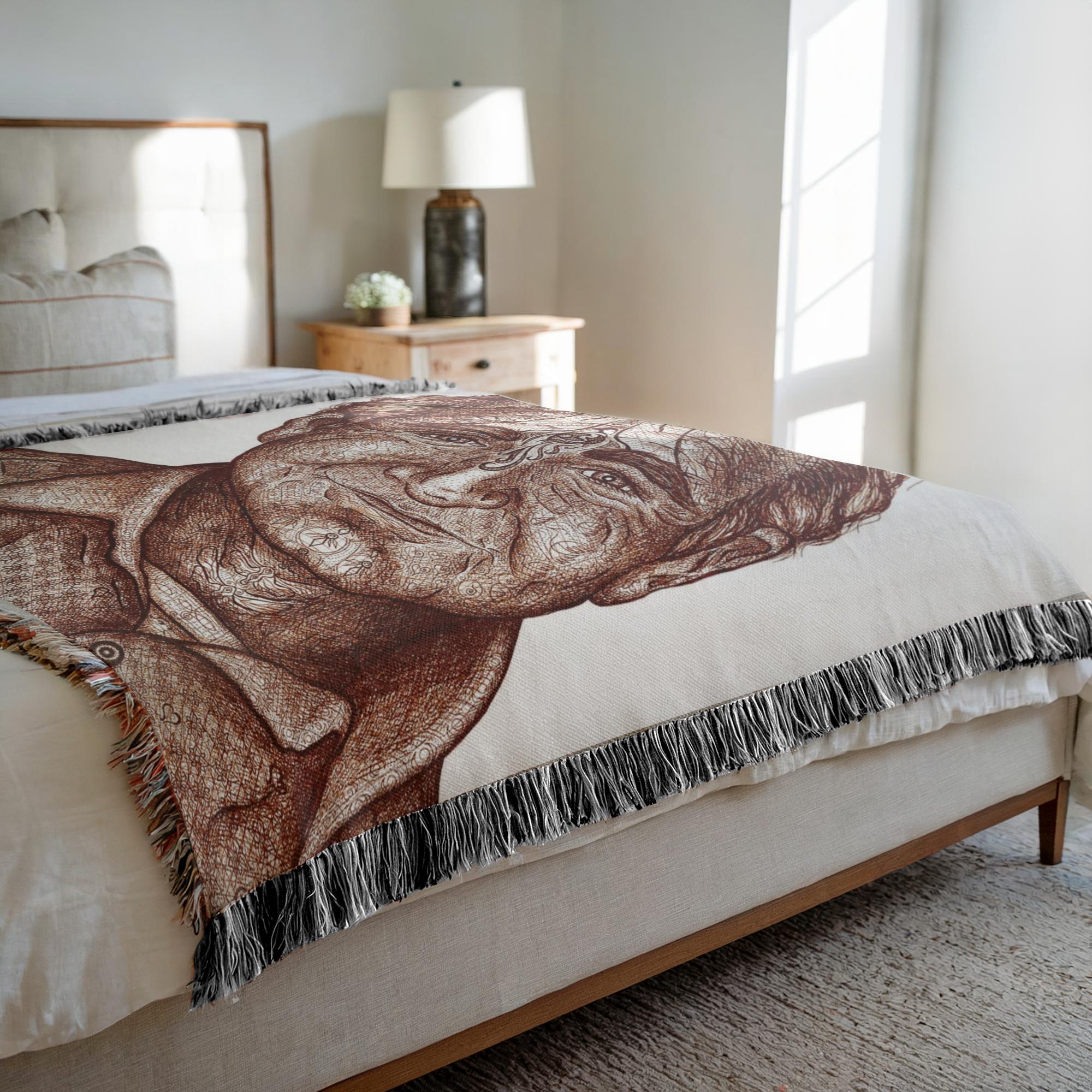 the-wisdom-keeper-of-lightness-brown-white-woven-blanket – Wisdom Keepers